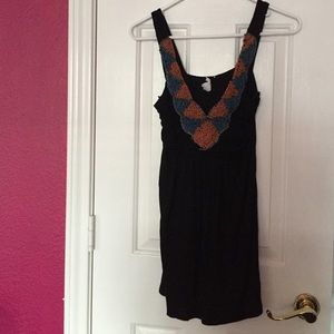 Black beaded tank top/dress