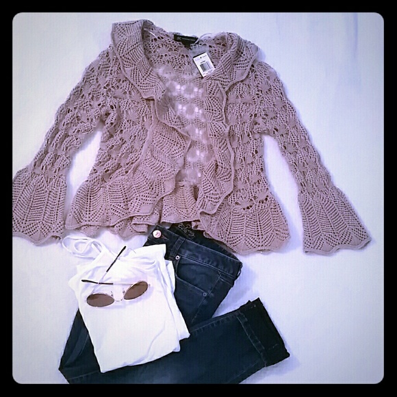 Taupe, Light-weight cartigan style sweater