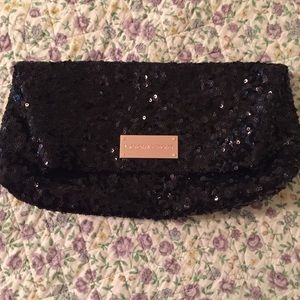 Victoria's Secret Black Sequin Evening Clutch