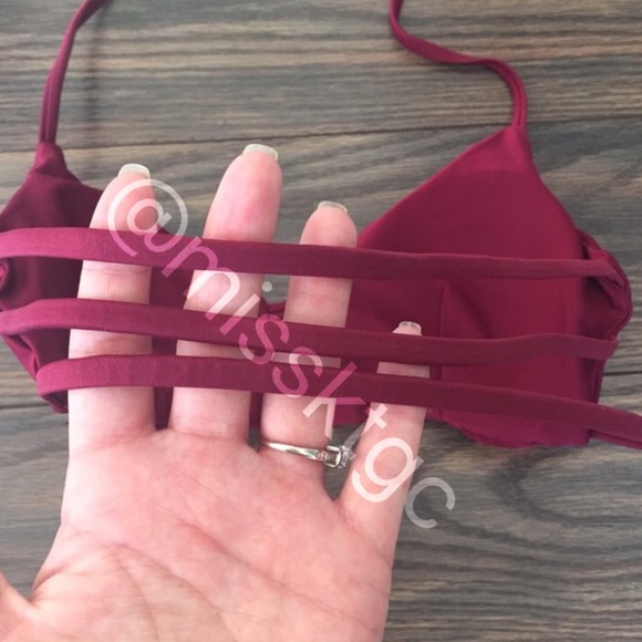 Maroon Bikini W Cheeky Bottoms - Picture 3 of 3