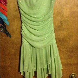 Strapless fairy green dress