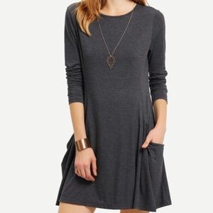 Charcoal Jersey Dress