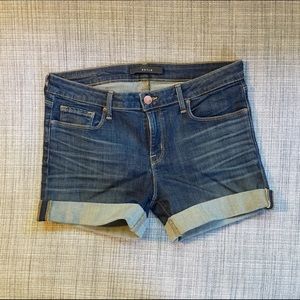 DSTLD mid rise super stretchy denim shorts