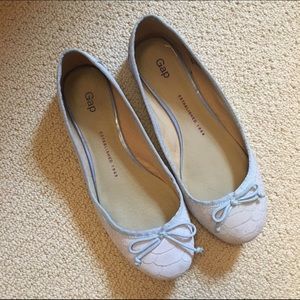 GAP baby blue suede flats