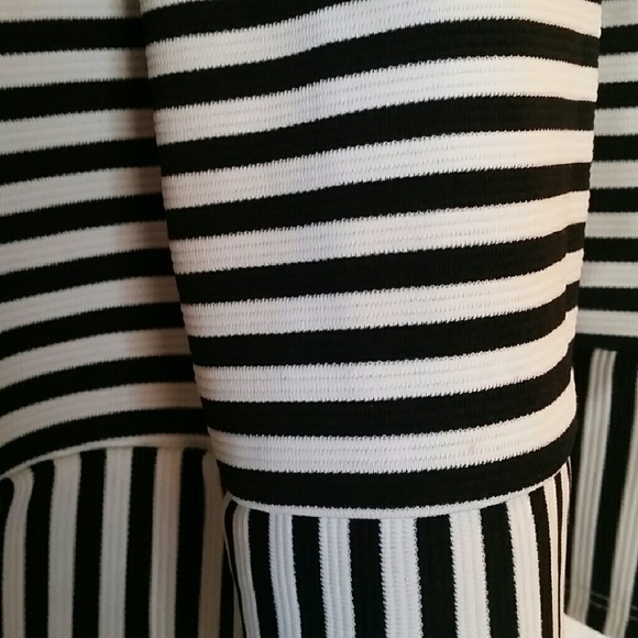 Black and White Striped Skirt - Picture 2 of 5