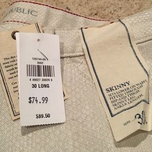 Patterned Ivory Banana Republic Denim
