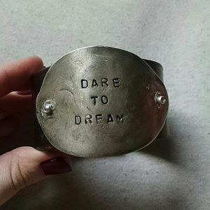 Leather spoon bracelet