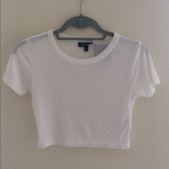 Topshop Tops - Topshop White Crop Top