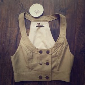 Cropped racerback vest