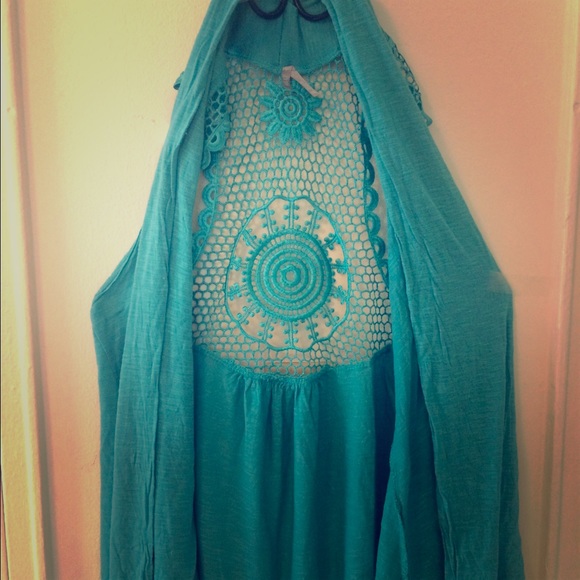 Turquoise cardigan