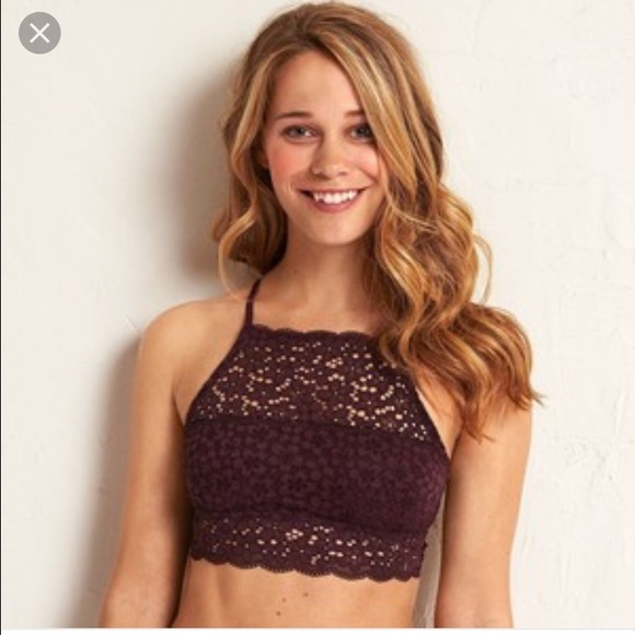 BNWT Aerie high line bralette in deep plum