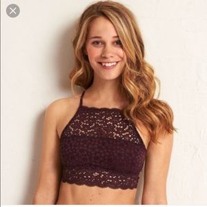 BNWT Aerie high line bralette in deep plum