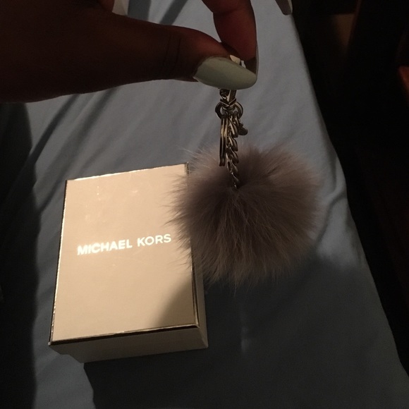 BNWT LILAC FUR POM POM CHARM