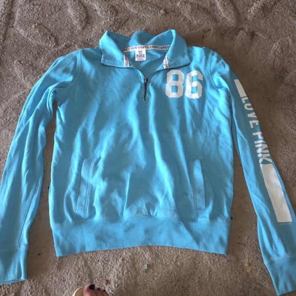 PINK 3/4 zip sweater