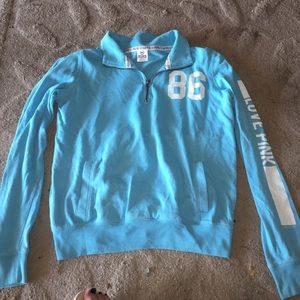 PINK 3/4 zip sweater