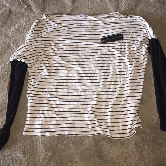 Striped long sleeve top