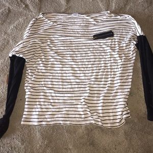 Striped long sleeve top