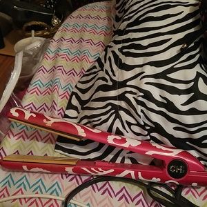 Chi hot pink and white extra long cord