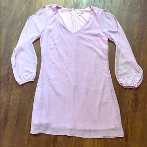 Slit sleeve shift dress