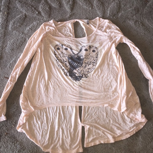 Long sleeve top with open back