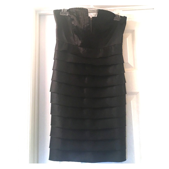 Forever 21 Black Tiered with Mesh V-Neck