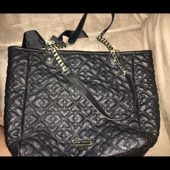 Betsey Johnson Black Be Mine Tote