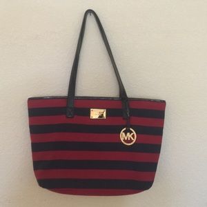 Michael Kors Marina Striped Canvas Tote