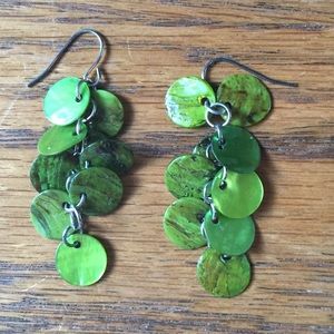 Green earrings
