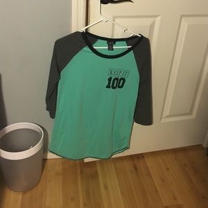 Rue 21 "keep it 100" in mint green