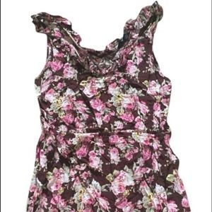 Floral brown juniors dress