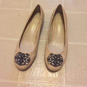 Laura Ashley small wedged heels.