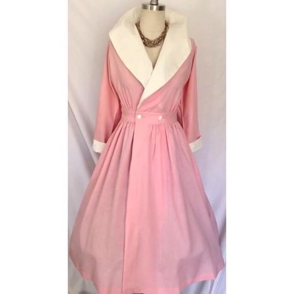 💖 Vintage 1950s Pink Wrap Dress 💖