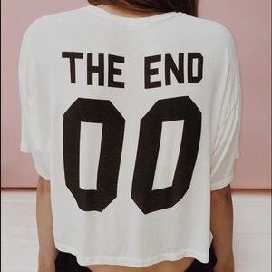 Brandy Melville "THE END 00" crop top