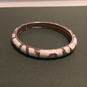 J. Crew printed white and gold bracelet