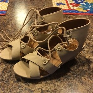 Nude wedges never worn