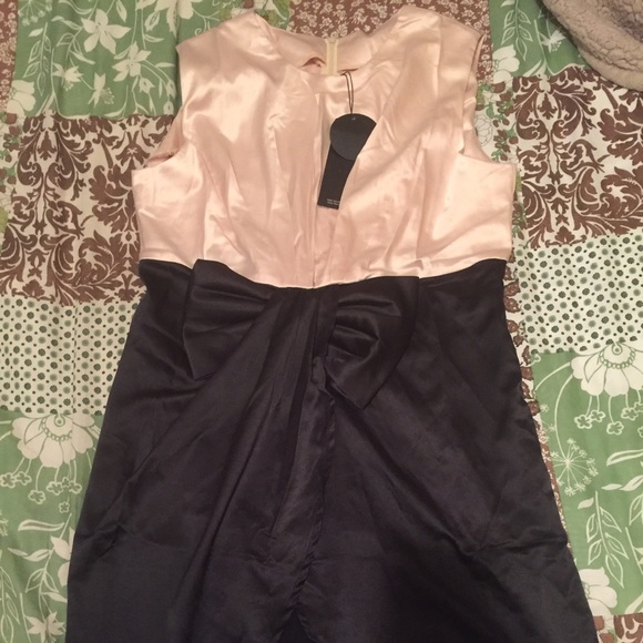 Black and gold evening mini dress