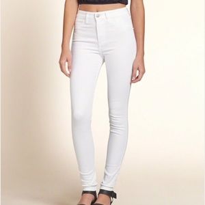 Hollister High Rise Super Skinny Jeans (White)