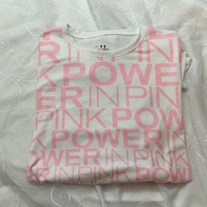 Long Sleeve Under Armor Pink Power Shirt 🎗