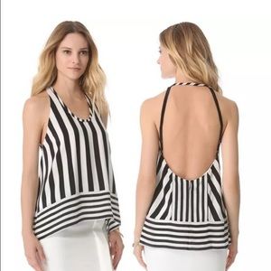 Bcbg Max Azria sexy open back high-low tank top
