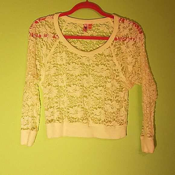 White lace shirt