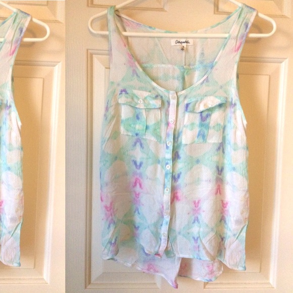 watercolor tank top 💦🌸