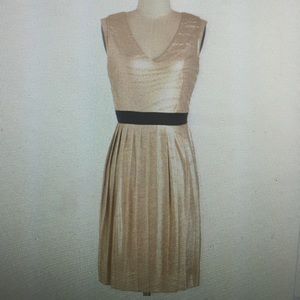 Gold sleeveless party dress