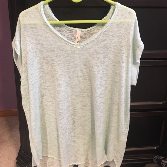 Sheer mint colored shirt