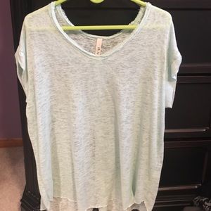 Sheer mint colored shirt