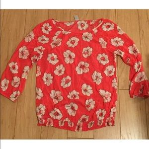 Hawaiian top soft material coral color