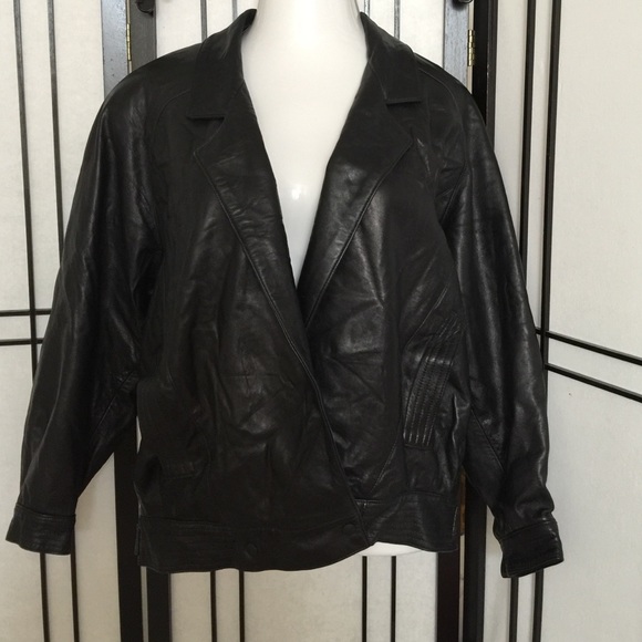 Black leather jacket