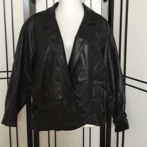 Black leather jacket