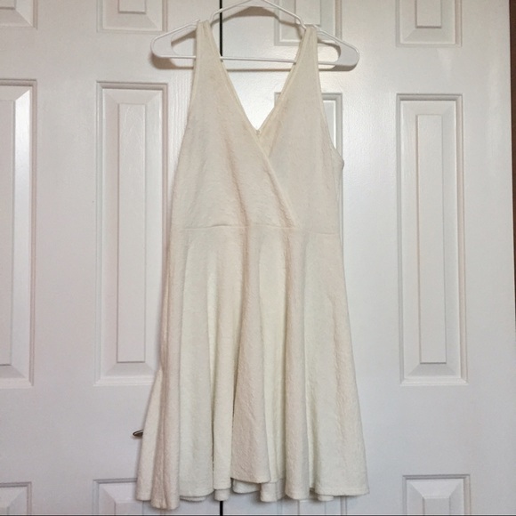 NWT Urban Outfitters White Skater Textured Dress L