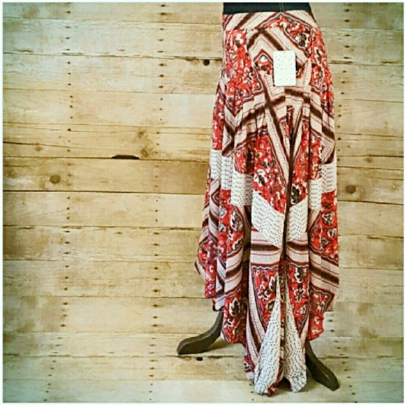 SALE🚨Free PEOPLE NWT 6 8 Boho Maxi Skirt Midi - Picture 4 of 4