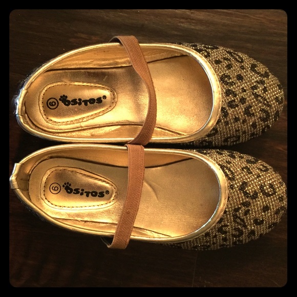 Toddler Cheetah Sparkle T-strap Flats